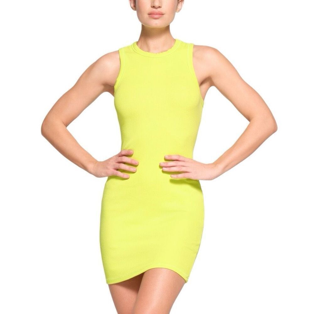 Skims COTTON RIB TANK DRESS DAFFODIL Medium NWT